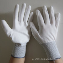 White PU Gloves Electrical Hand Safety Work Glove